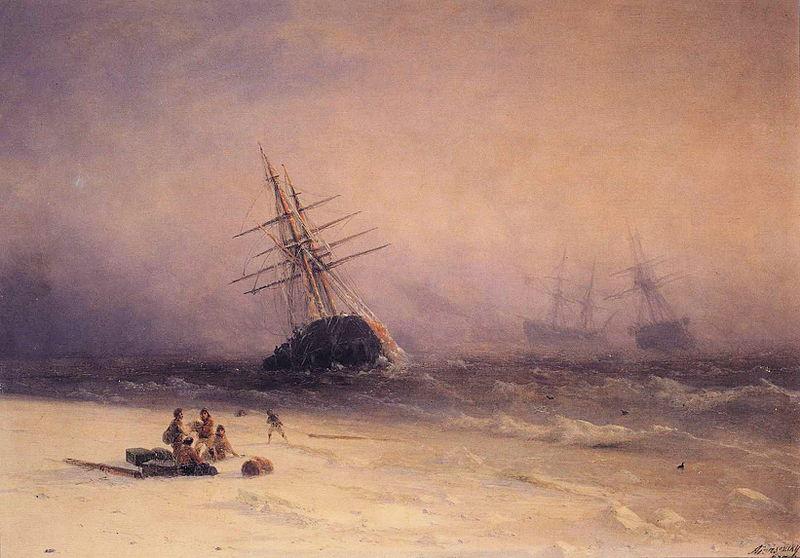 Ivan Aivazovsky Shipwreck on the Black Sea oil painting picture